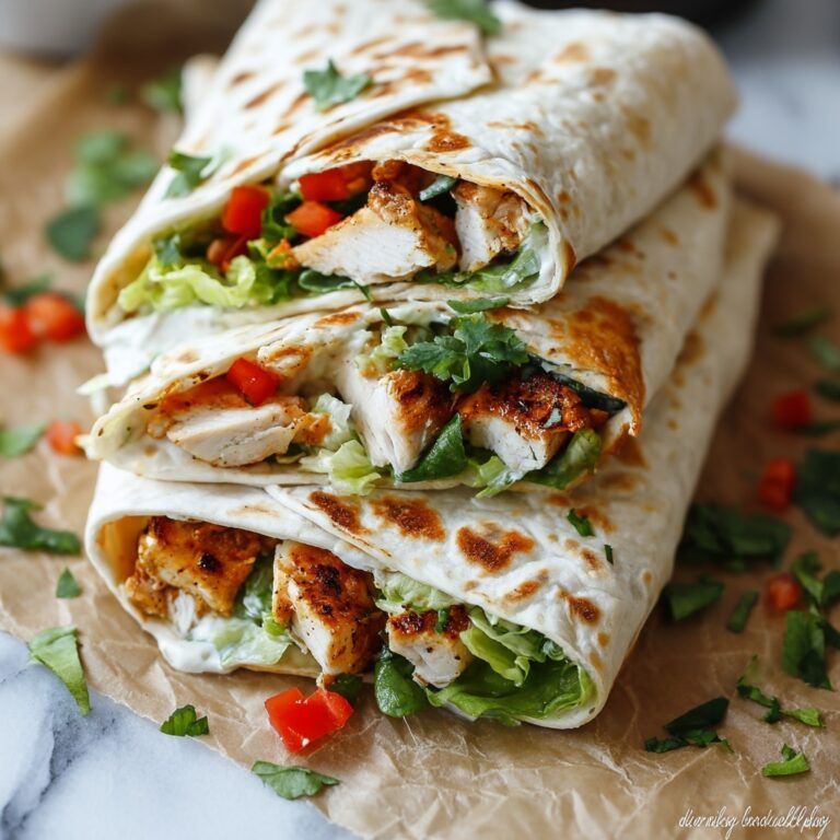 Grilled Garlic Chicken Wraps Recipe