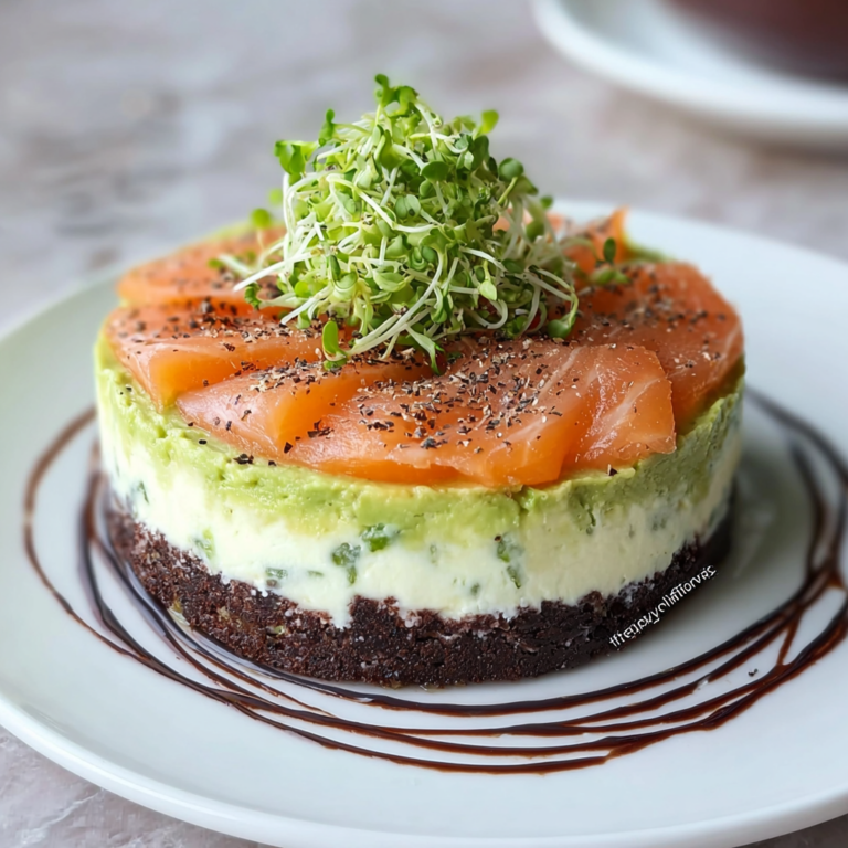 Savory Avocado & Salmon Cheesecake Recipe