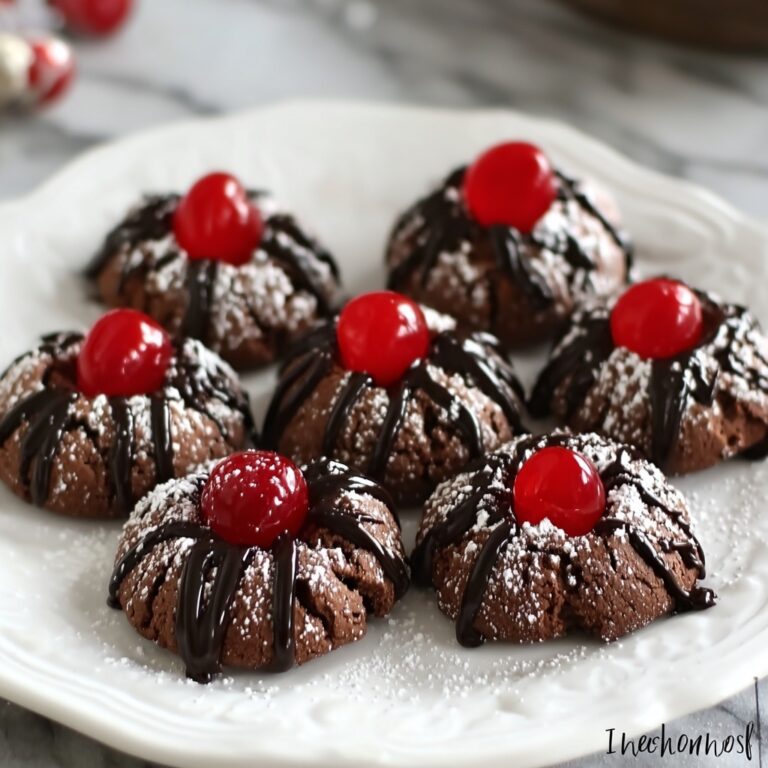 Chocolate-Covered Cherry Thumbprints Recipe