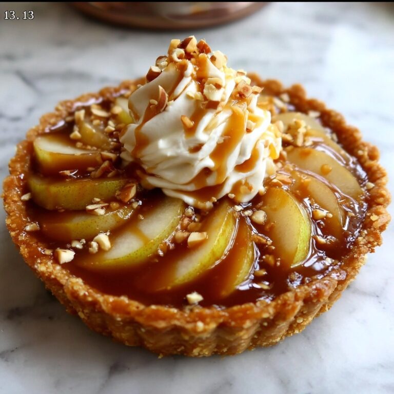 Caramel Pear Christmas Tart Recipe