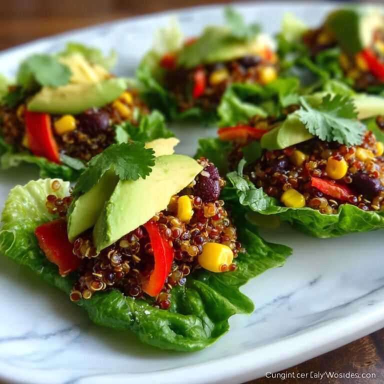 Vegan Lettuce Wraps with Quinoa, Black Beans, and Veggies Recipe