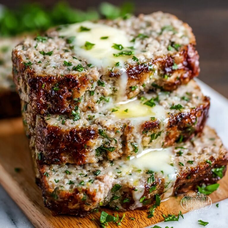 Garlic Parmesan Chicken Meatloaf Recipe