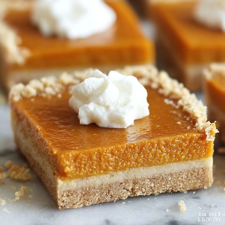 Pumpkin Pie Bars with Oatmeal Crust Recipe
