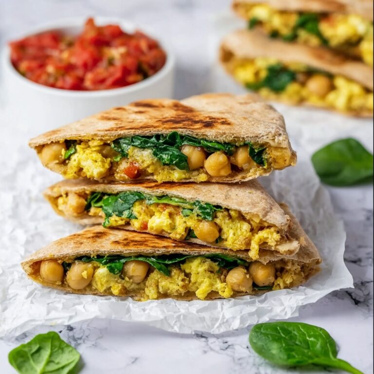 Healthy Spinach Bean Breakfast Quesadilla Recipe