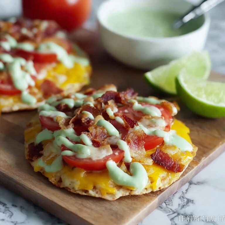 BLT Flatbread Pizza with Avocado Drizzle Recipe